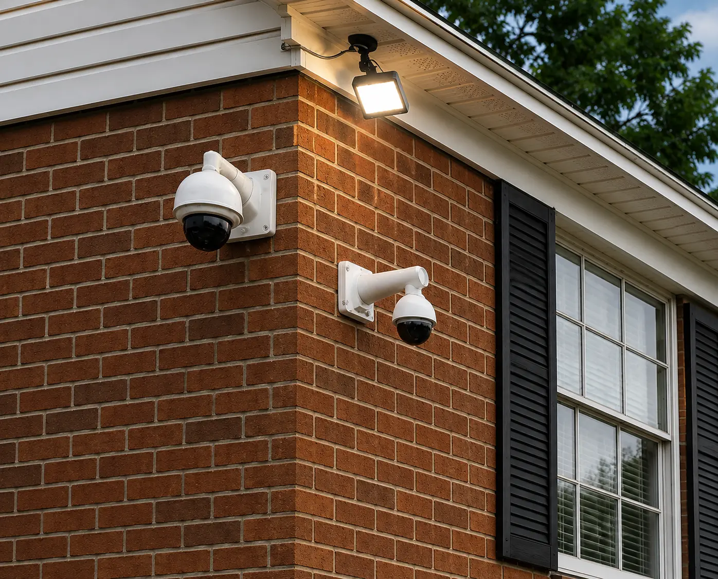 Security cameras mounted at Valley Forge Apartments