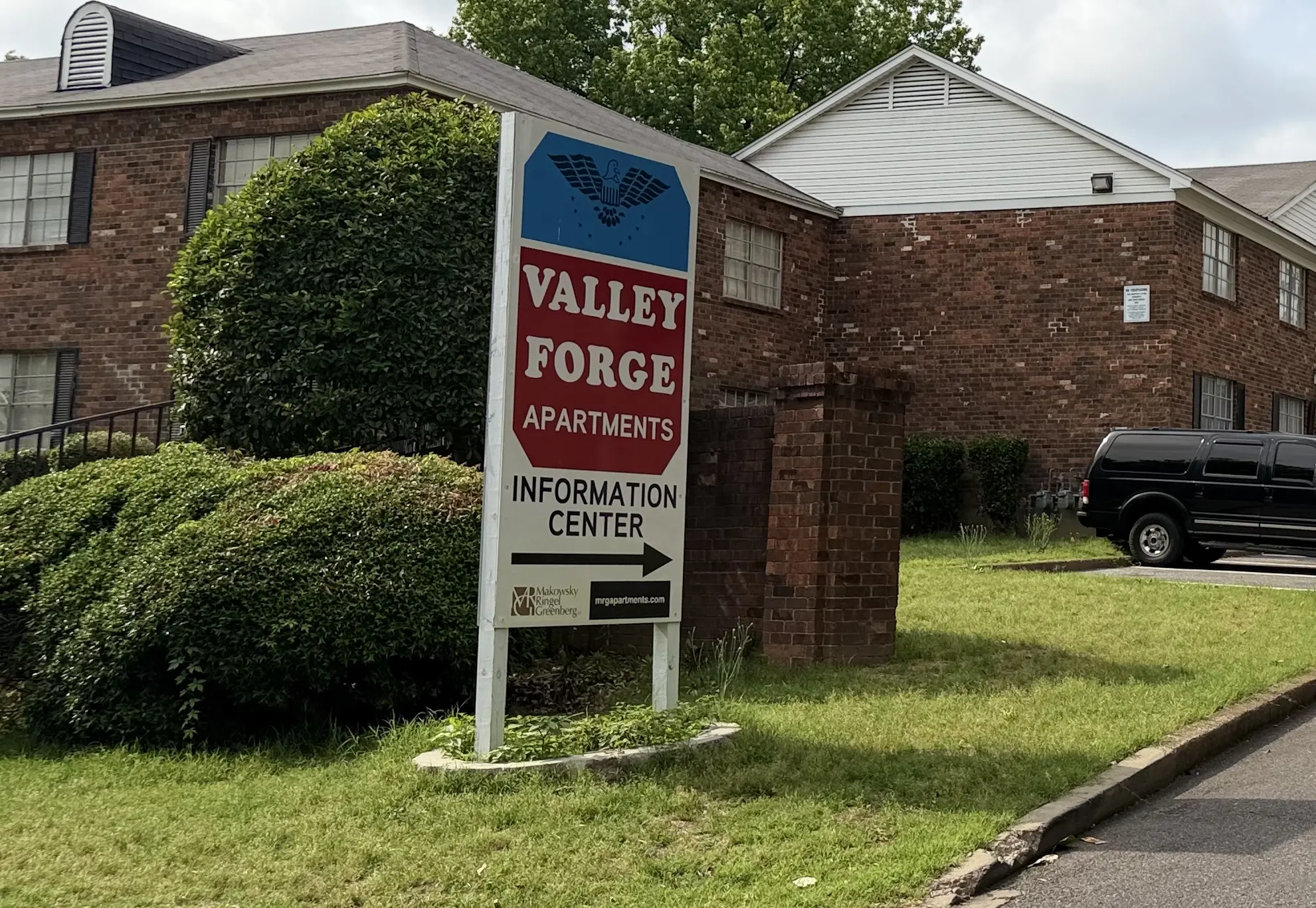 Gated entrance area at Valley Forge Apartments